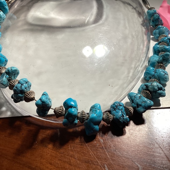 NAVAJO OOAK TURQUOISE & STERLING NECKLACE. JAY KING ? - Picture 2 of 12